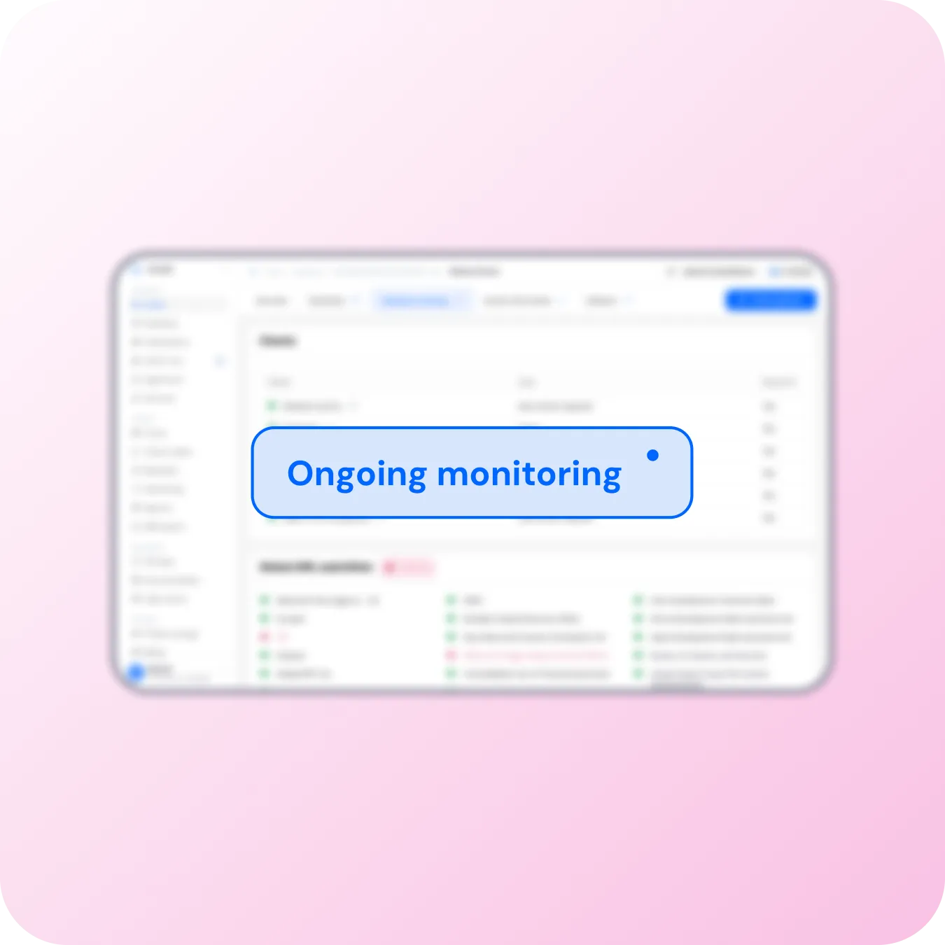 Continuous monitoring