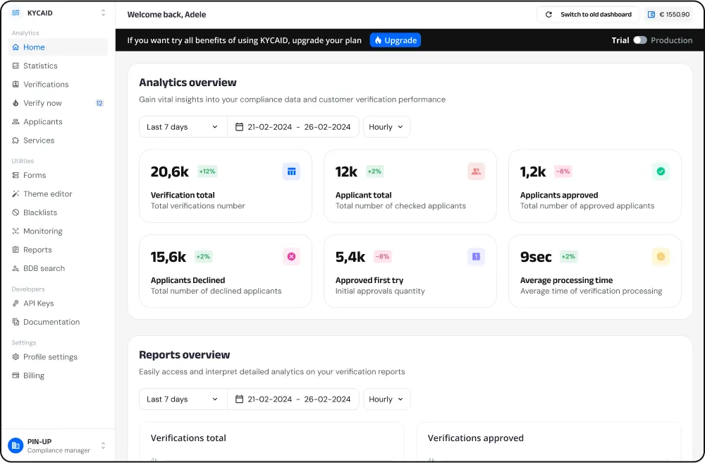 User-friendly KYC for Onboarding